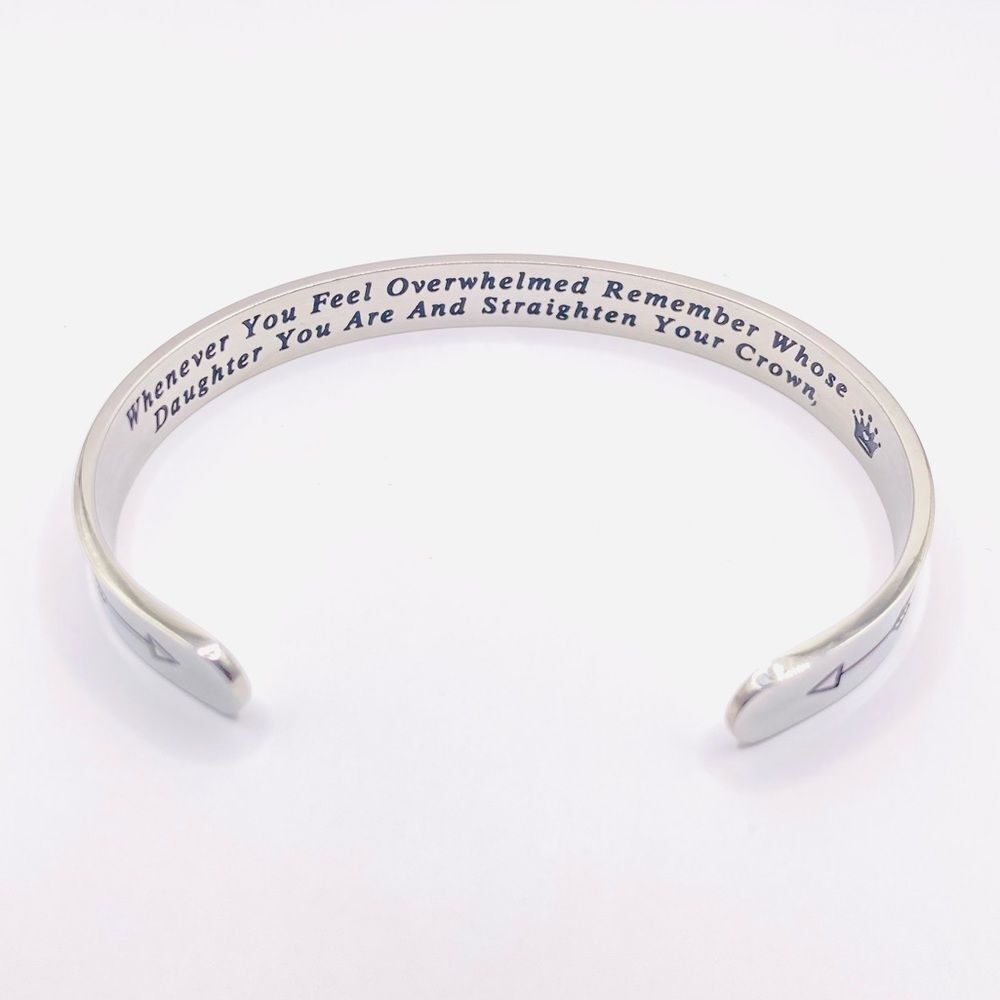 Minimalist Inspirational daughter cuff bracelet
